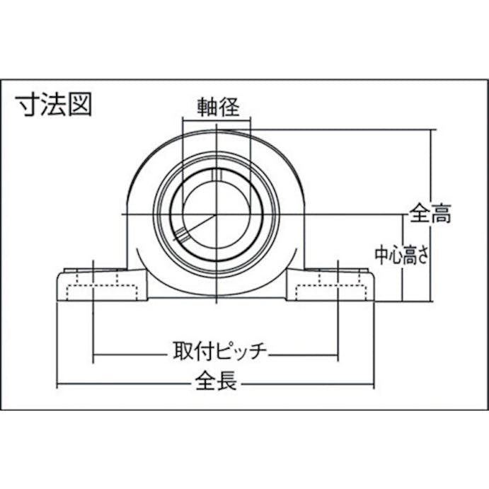 【CAINZ-DASH】ＮＴＮセールスジャパン Ｇ　ベアリングユニット（止めねじ式）　軸径１２ｍｍ　中心高さ３０．２ｍｍ ASPB201【別送品】