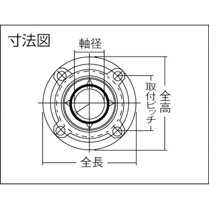 【CAINZ-DASH】ＮＴＮセールスジャパン Ｇ　ベアリングユニット（止めねじ式）軸径２５ｍｍ全長１１５ｍｍ全高１１５ｍｍ UCFC205D1【別送品】