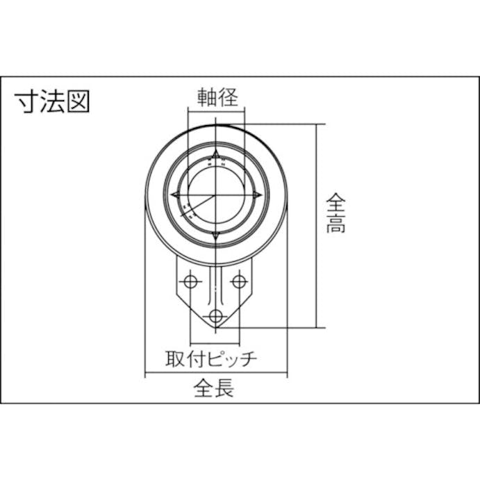 【CAINZ-DASH】ＮＴＮセールスジャパン Ｇ　ベアリングユニット（止めねじ式）　軸径２０ｍｍ全長６２ｍｍ全高１１０ｍｍ UCFH204D1【別送品】