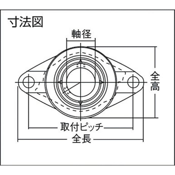 【CAINZ-DASH】ＮＴＮセールスジャパン Ｇベアリングユニット（止めねじ式）軸径１２ｍｍ全長１１３ｍｍ全高６０ｍｍ UCFL201D1【別送品】