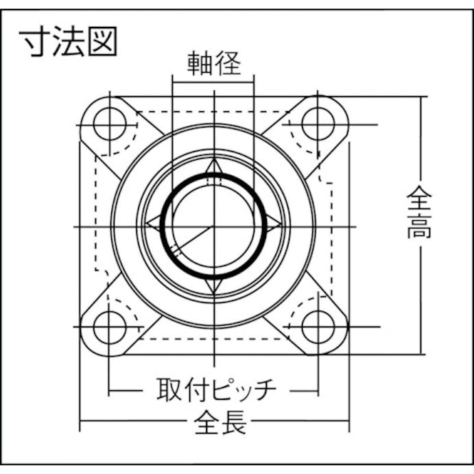 【CAINZ-DASH】ＮＴＮセールスジャパン Ｇ　ベアリングユニット（止めねじ式）軸径６０ｍｍ全長１７５ｍｍ全高１７５ｍｍ UCF212D1【別送品】