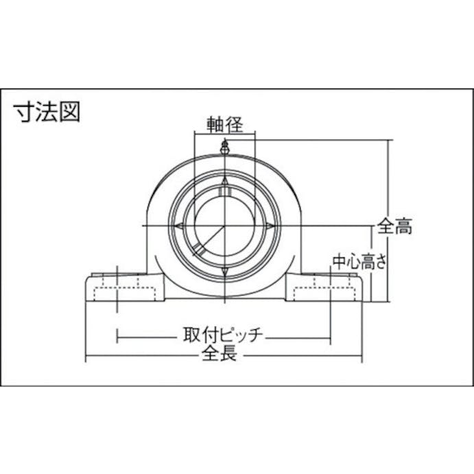 【CAINZ-DASH】ＮＴＮセールスジャパン Ｇ　ベアリングユニット（止めねじ式）　軸径２０ｍｍ　中心高さ３３．３ｍｍ UCP204D1【別送品】