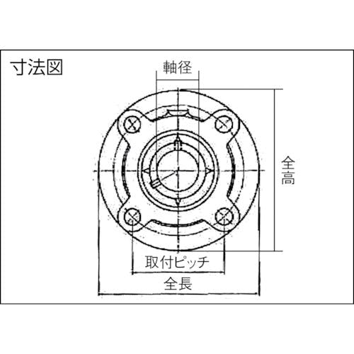 【CAINZ-DASH】ＮＴＮセールスジャパン Ｇ　ベアリングユニット（テーパ穴形アダプタ式）軸径５５ｍｍ内輪径６０ｍｍ全長１９５ｍｍ  UKFC212D1【別送品】