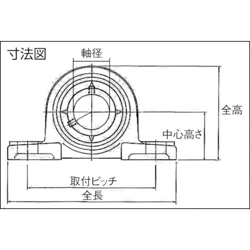 【CAINZ-DASH】ＮＴＮセールスジャパン Ｇ　ベアリングユニット（テーパ穴形アダプタ式）軸径５０ｍｍ中心高６３．５ｍｍ UKP211D1【別送品】