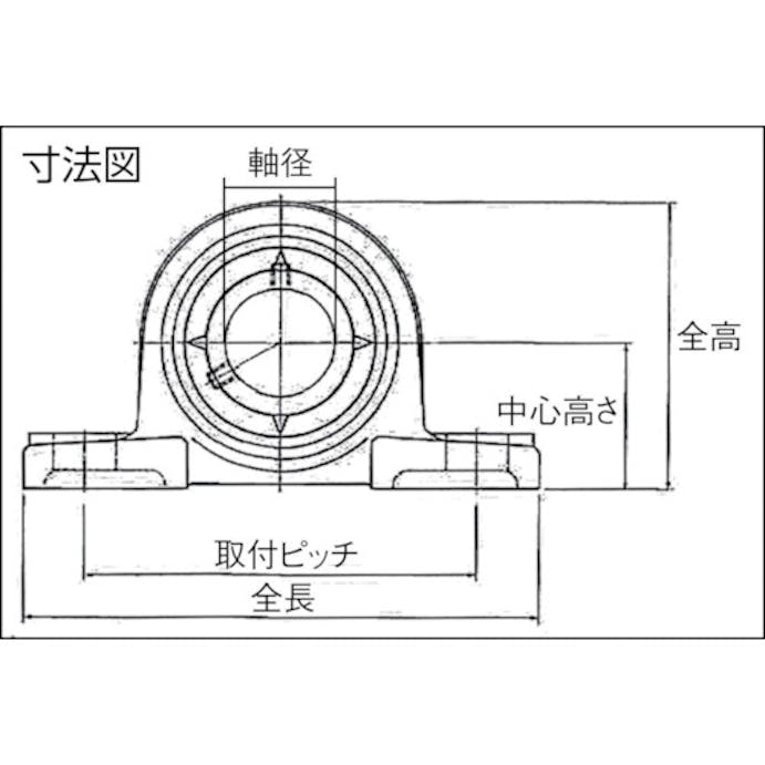 【CAINZ-DASH】NTNセールスジャパン G ベアリングユニット（テーパ穴形アダプタ式）軸径50mm中心高80mm【別送品】 | メカ