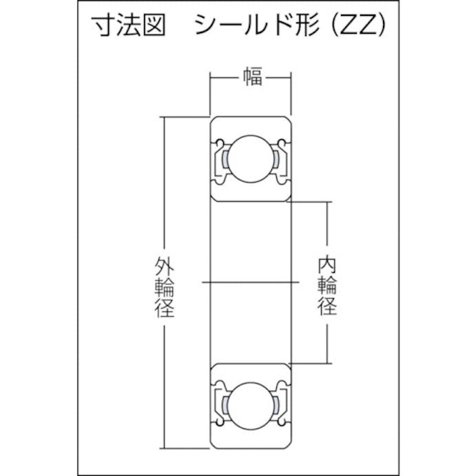 【CAINZ-DASH】ＮＴＮセールスジャパン Ａ小径小形ボールベアリング（両側シールド）内径１２ｍｍ外径２８ｍｍ幅８ｍｍ 6001ZZ【別送品】