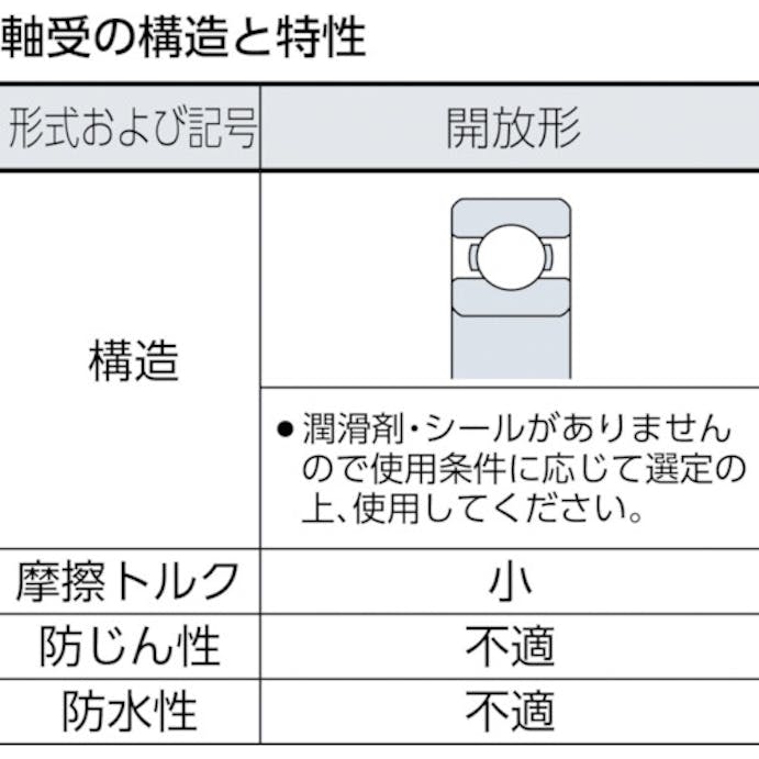 【CAINZ-DASH】ＮＴＮセールスジャパン Ａ　小径小形ボールベアリング（開放タイプ）内輪径１５ｍｍ外輪径３２ｍｍ　幅９ｍｍ 6002【別送品】