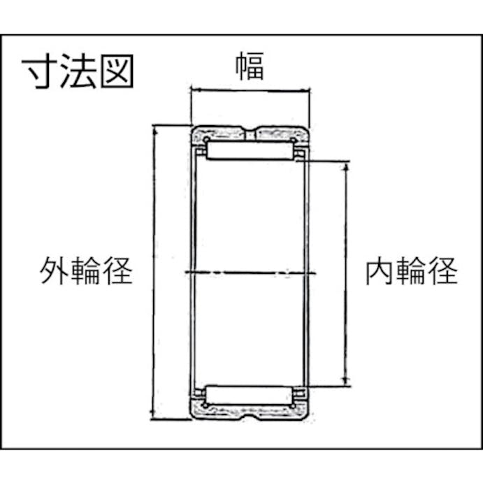 【CAINZ-DASH】ＮＴＮセールスジャパン Ｆ　ニードルベアリング（内輪なし）内輪径８ｍｍ外輪径１５ｍｍ幅１６ｍｍ NK8/16【別送品】