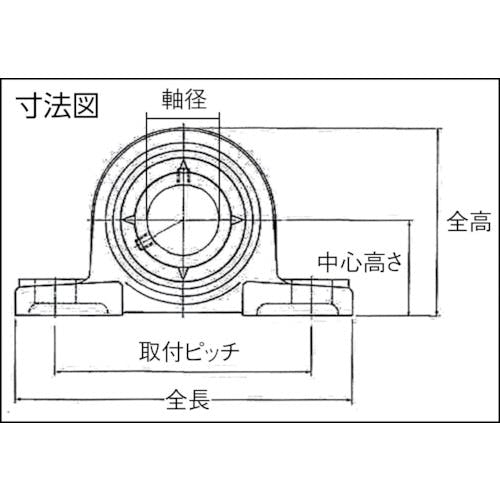 【CAINZ-DASH】ＮＴＮセールスジャパン Ｇベアリングユニット（円筒穴形止めねじ式）軸径６０ｍｍ中心高７６．２ｍｍ UCPX12D1【別送品】