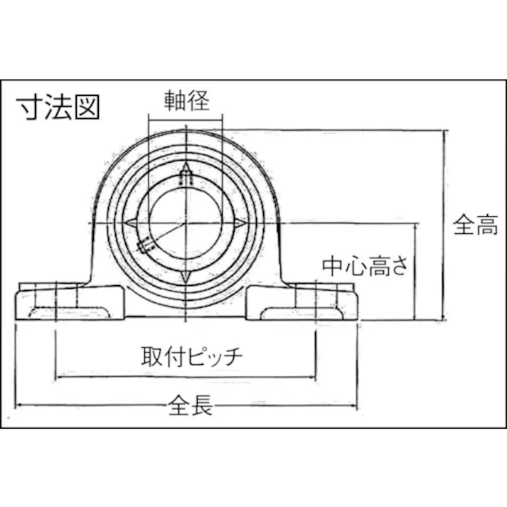【CAINZ-DASH】NTNセールスジャパン Gベアリングユニット(円筒穴形止めねじ式)軸径65mm中心高76.2mm UCPX13D1【別送品】