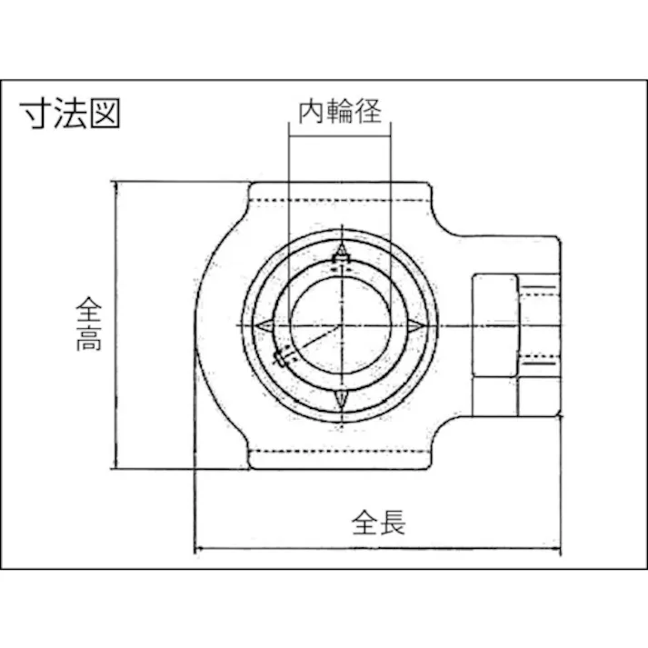 【CAINZ-DASH】NTNセールスジャパン G ベアリングユニット(円筒穴形止めねじ式)内輪径85mm全長260mm全高198mm UCT217D1【別送品】