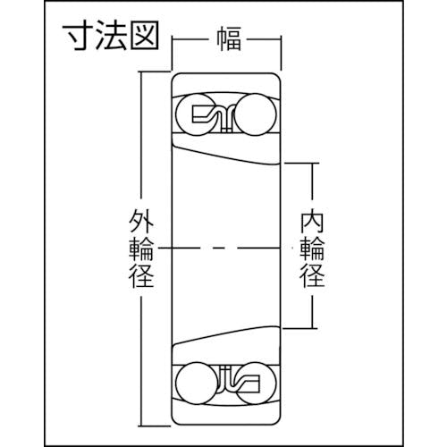 【CAINZ-DASH】ＮＴＮセールスジャパン Ａ　小径小形ボールベアリング（テーパ穴）内径８０ｍｍ外径１７０ｍｍ幅３９ｍｍ 1316SK【別送品】