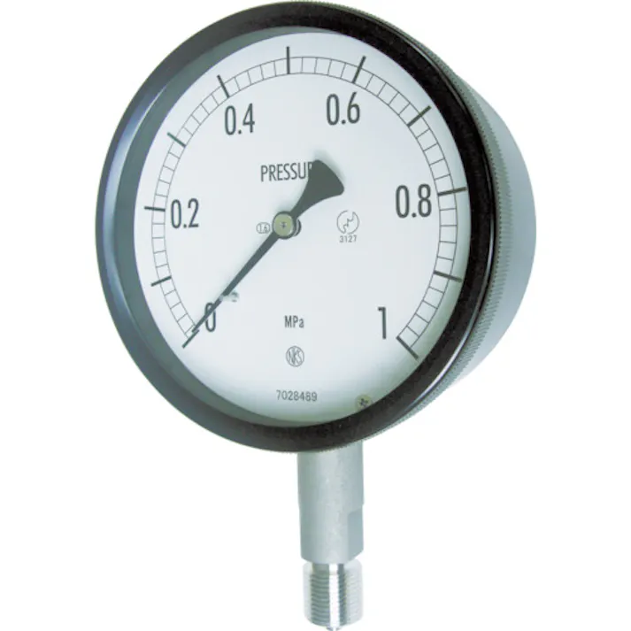 【CAINZ-DASH】長野計器 密閉形圧力計 A枠立型 Φ100 最小目盛0.002 BE10-133-0.1MP【別送品】