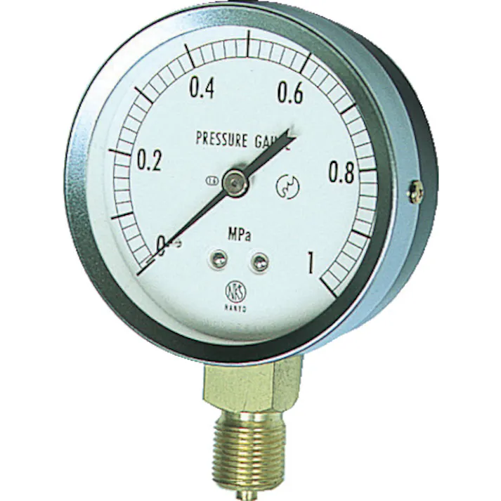【CAINZ-DASH】長野計器 JIS汎用形圧力計(A枠) 圧力レンジ(MPa):0.0~0.10 GS51-131-0.1MP【別送品】