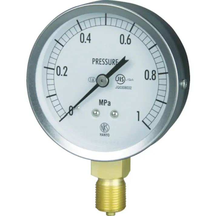 【CAINZ-DASH】長野計器 JIS汎用形圧力計(A枠) 圧力レンジ(MPa):0.0~0.25 GS51-131-0.25MP【別送品】