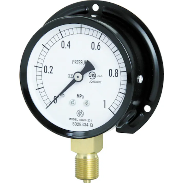 【CAINZ-DASH】長野計器 普通形圧力計(B枠立形・φ75・G3/8B・0.0~10.00Mpa) AC20-231-10.0MP【別送品】