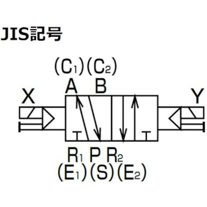 【CAINZ-DASH】ＣＫＤ ４Ｆシリーズパイロット式５ポート弁セレックスバルブ　３．９Ｃ［ｄｍ［［の３乗］］／（Ｓ・ｂａｒ）］／音速コンダクタンス 4F320-08-AC200V【別送品】