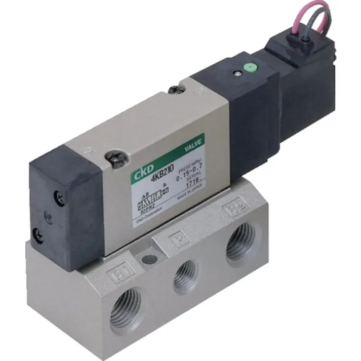 【CAINZ-DASH】CKD 電磁弁 パイロット式5ポート弁セレックスバルブ 4Kシリーズ 2.7C Rc1/4 DC24V 4KB210-08-DC24V【別送品】