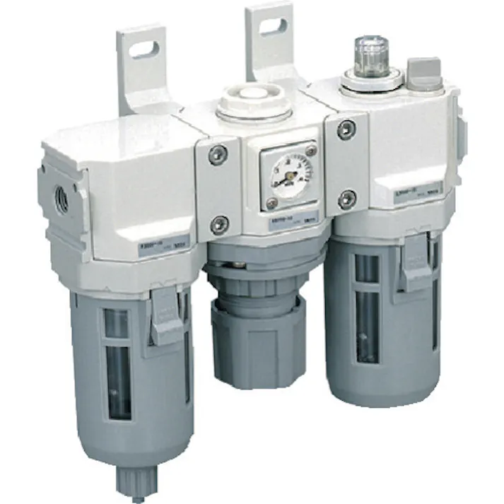 【CAINZ-DASH】CKD FRLユニット F.R.Lコンビネーション 標準白色シリーズ Rc3/8 ルブリケータ・手動コックなし C3000-10-W【別送品】