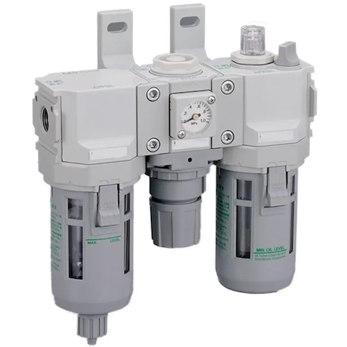 【CAINZ-DASH】CKD FRLユニット F.R.Lコンビネーション 標準白色シリーズ Rc3/4 ルブリケータ・手動コックなし C8000-20-W【別送品】