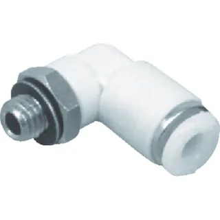 【CAINZ-DASH】CKD チューブ継手 ニュージョイントミニ 片口エルボ 適合チューブ外径3.2 接続口径M3×0.5 GWJL3-M3【別送品】