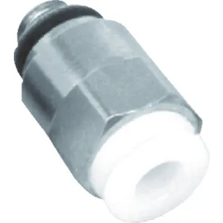 【CAINZ-DASH】CKD チューブ継手 ニュージョイントミニタイプ ストレートタイプ 適合チューブ外径4 接続口径M3×0.5 GWJS4-M3【別送品】