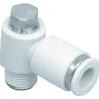 【CAINZ-DASH】CKD チューブ継手 ニュージョイント エルボ ターン 適合チューブ外径8 接続口径R3/8 GWL8-10-T【別送品】