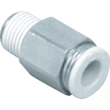 【CAINZ-DASH】ＣＫＤ ニュージョイント　ストレートタイプ　適合チューブ外径：６ｍｍ　接続口径Ｒ３／８【別送品】