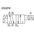 【CAINZ-DASH】ＣＫＤ 電磁弁　４Ｋシリーズパイロット式５ポート弁セレックスバルブ　接続口径Ｒｃ１／４ 4KB310-08-DC24V【別送品】