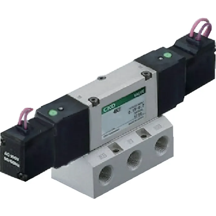 【CAINZ-DASH】CKD 4Kシリーズパイロット式5ポート弁セレックスバルブ 4KB120-06-AC100V【別送品】