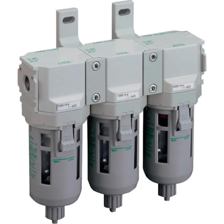 【CAINZ-DASH】CKD FRLユニット F.R.Lコンビネーション 標準白色シリーズ Rc1/4 フィルタ・手動付オートドレン C3000-8-W-F1【別送品】