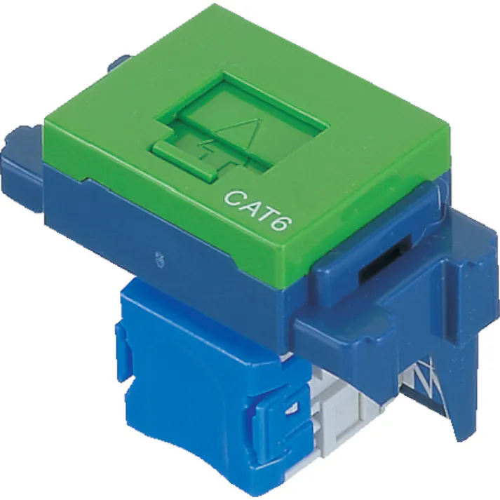 【CAINZ-DASH】パナソニックエレクトリックワークス社 ぐっとすシリーズ情報モジュラジャック CAT5E 埋込型 グリーン NR3160GL【別送品】