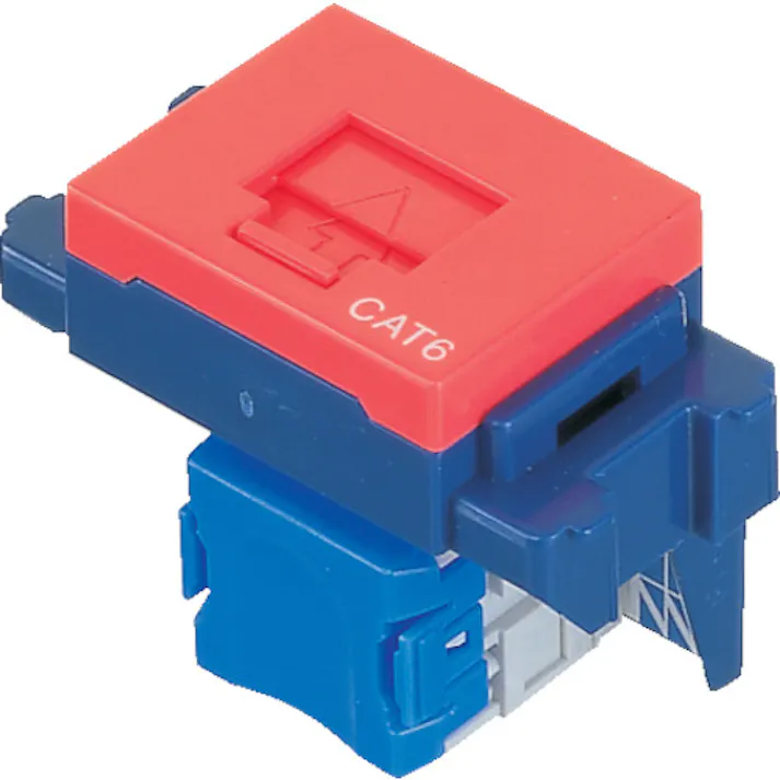 【CAINZ-DASH】パナソニックエレクトリックワークス社 ぐっとすシリーズ情報モジュラジャック CAT5E 埋込型 レッド NR3160R【別送品】