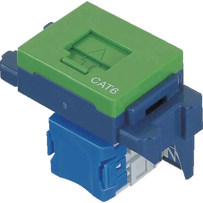 【CAINZ-DASH】パナソニックエレクトリックワークス社 ぐっとすシリーズ情報モジュラジャック CAT6 埋込型 グリーン NR3170GL【別送品】