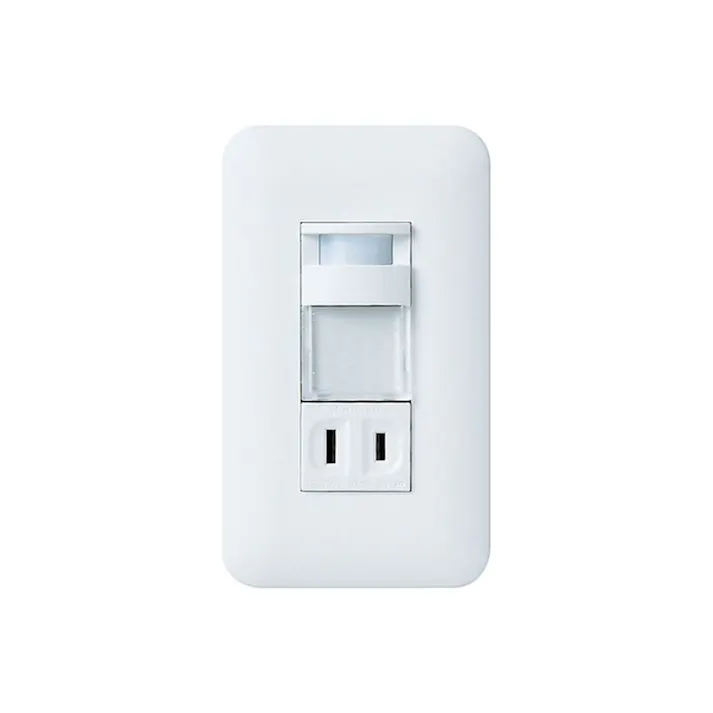 パナソニック コスモシリーズワイド21 埋込熱線センサ付ナイトライト LED電球色 明るさセンサ・コンセント付・プレート付 ホワイト WTP4065WP