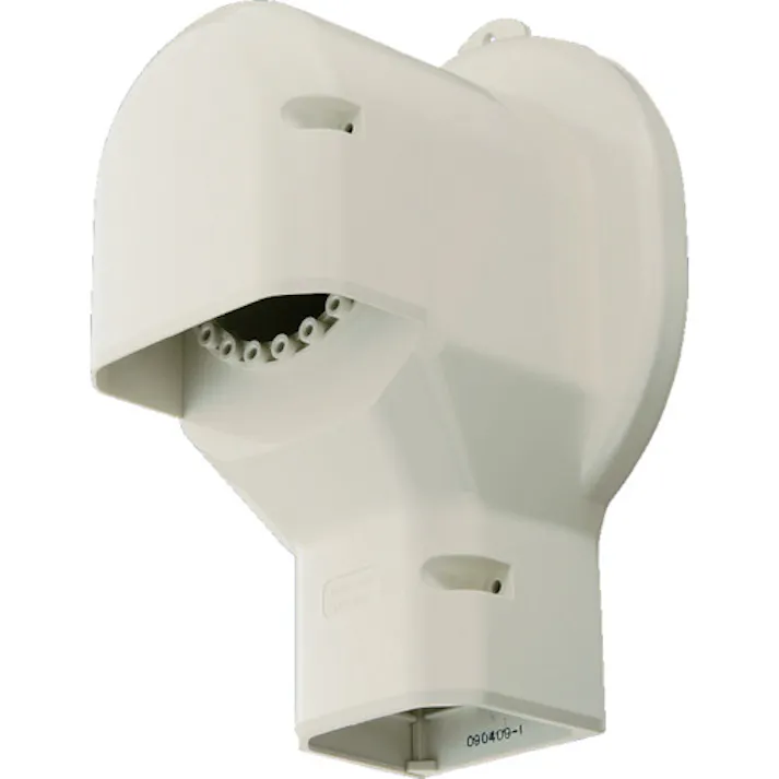 【CAINZ-DASH】パナソニックエレクトリックワークス社 壁面取出しカバーPタイプ 排じん&換気機能付きエアコン用 ブラック DAS2804B【別送品】