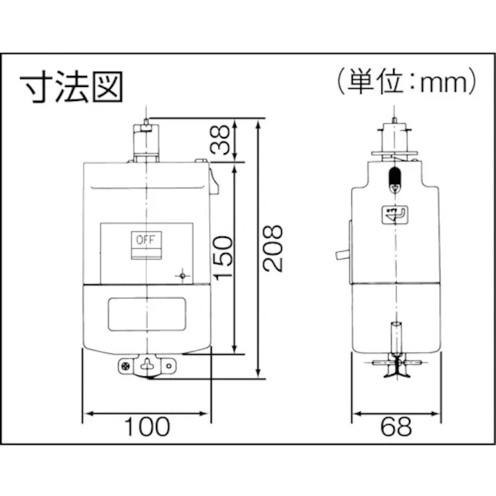 【CAINZ-DASH】パナソニックエレクトリックワークス社 モータブレーカ付プラグ 0.4kW用 DH24872K1【別送品】