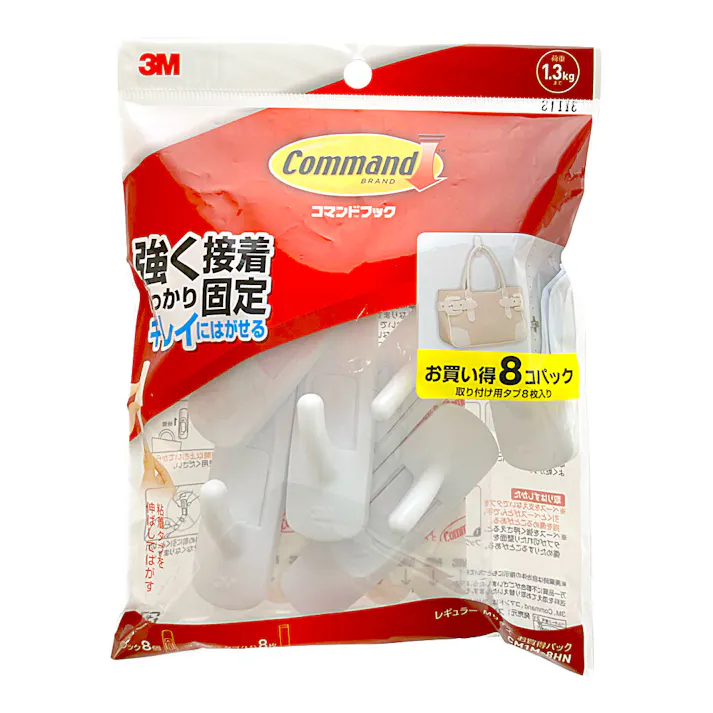 3M コマンドフック レギュラーM CM1M-8HN お買得パック