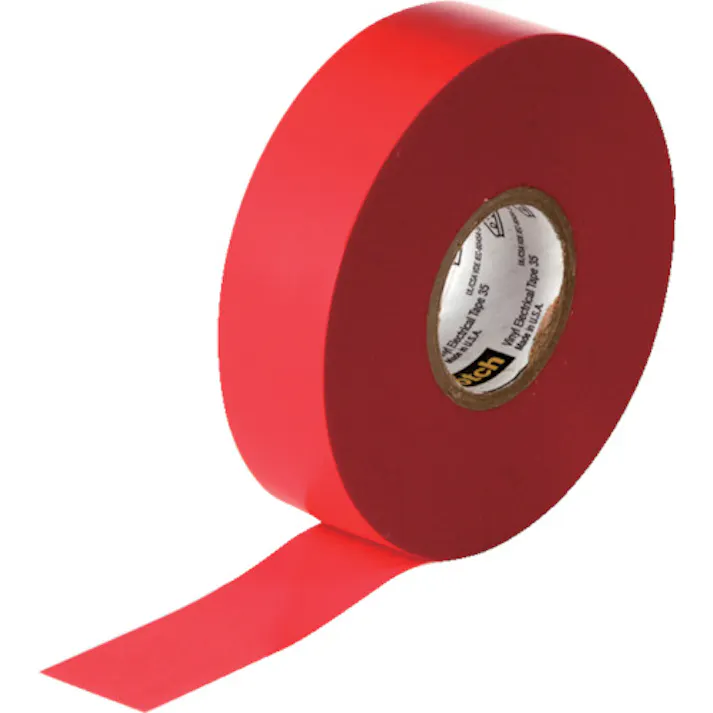 【CAINZ-DASH】スリーエム ジャパン電力マーケット事業部 ビニールテープ 35 赤 19mmX20m 35 RED【別送品】