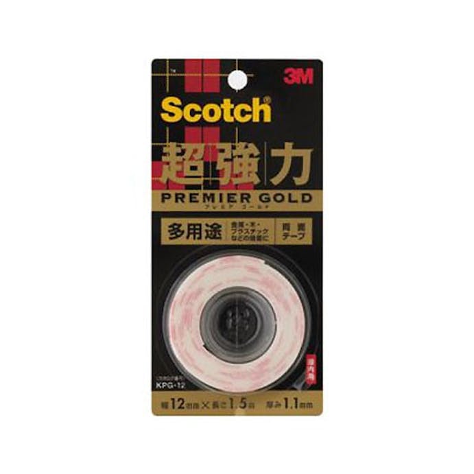 3M スコッチ 超強力両面テープ プレミアゴールド 多用途 KPG-12 12mm×1.5m