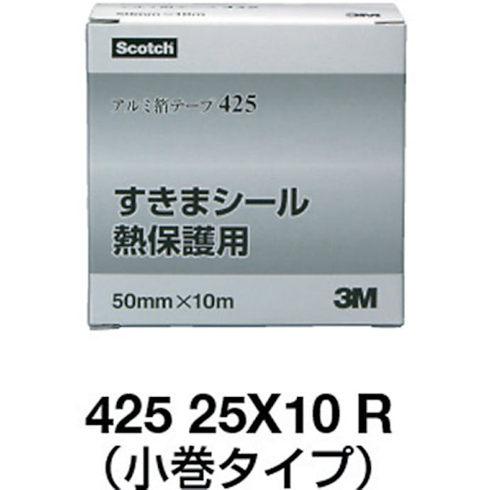 【CAINZ-DASH】スリーエム　ジャパンテープ・接着剤製品事業部 アルミ箔テープ　４２５　２５ｍｍＸ１０ｍ　Ｒ 425 25X10 R【別送品】