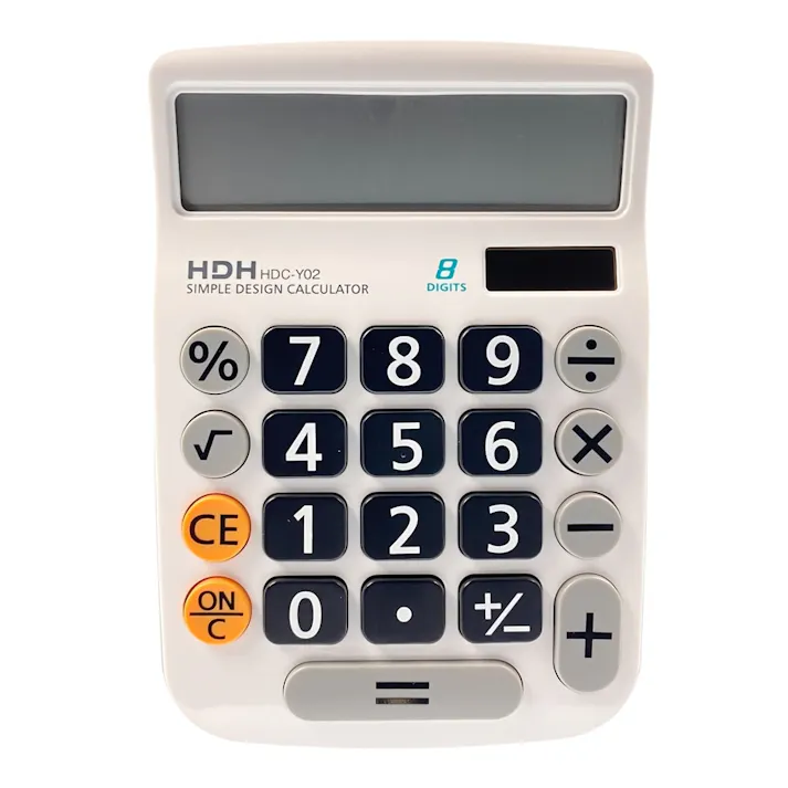 やさしい電卓 セミディスクタイプ HDC-Y02