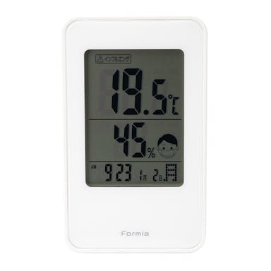 保土ヶ谷電子販売 Formia 温湿度付クロック HO-002