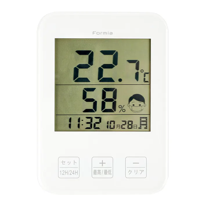 Formia 温湿度付クロック HO-003
