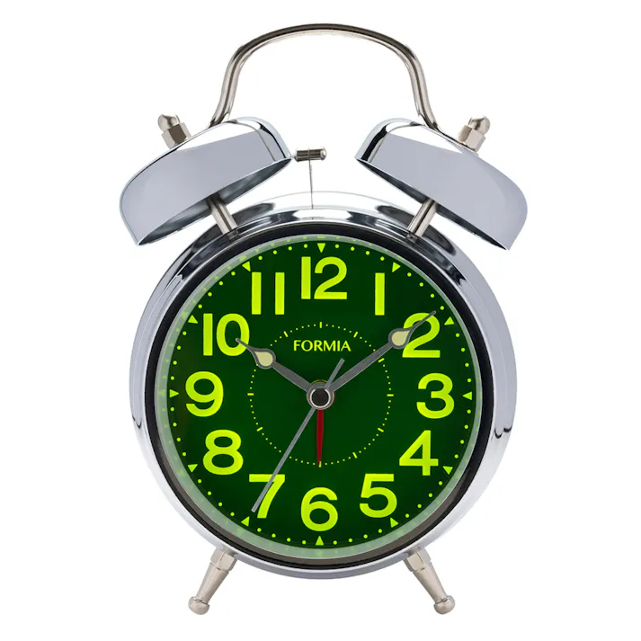 フォルミア 目覚まし時計 シルバー HT-A037W-SV