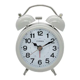 フォルミア アナログ目覚まし時計 ツインベル HT-A038S-WH
