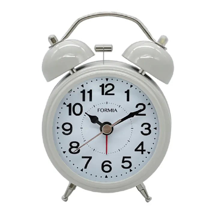フォルミア アナログ目覚まし時計 ツインベル HT-A038S-WH