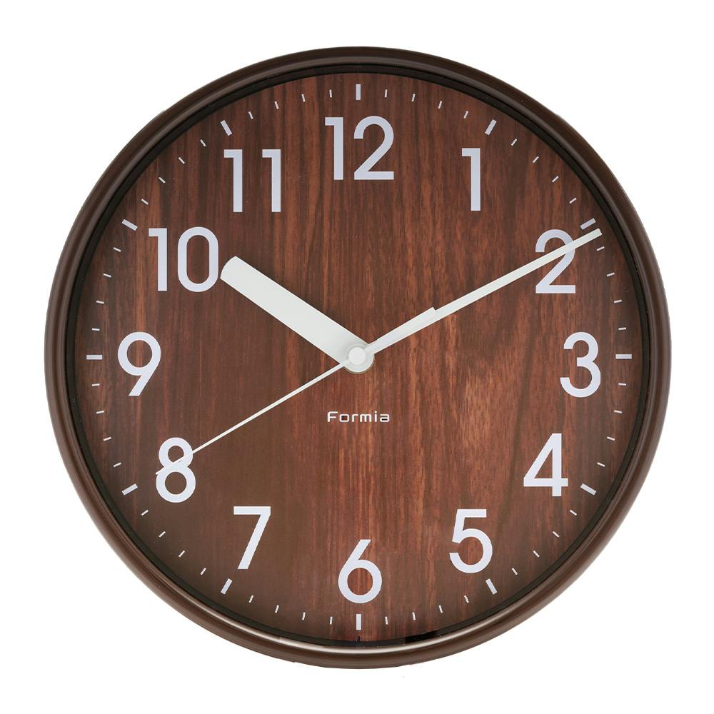 壁掛け時計 カレンダー付き ブラウン フォルミア 掛け時計 ブラウン HIC-006W-BR | 時計 通販