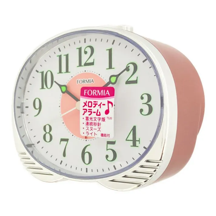 フォルミア 目覚まし時計 メロディーアラーム ピンク HT-A045W-PK