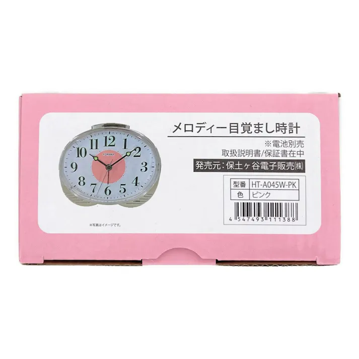 フォルミア 目覚まし時計 メロディーアラーム ピンク HT-A045W-PK